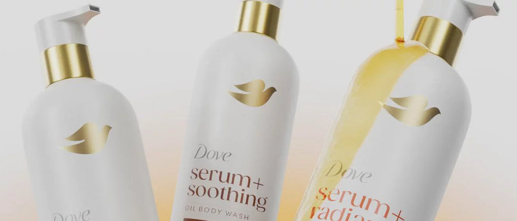 Dove Beauty Sandalwood Serum+Soothing Oil Body Wash - 50% Glycerin Serum - 15.3 fl oz
