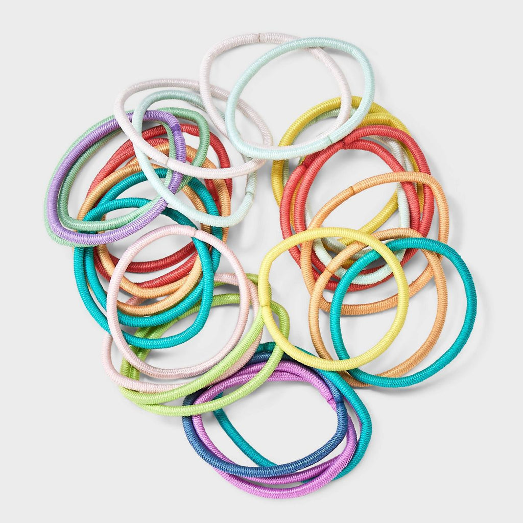 Kids' 2mm Thin Elastics - 50ct - Assorted Neon Colors - Cat & Jack