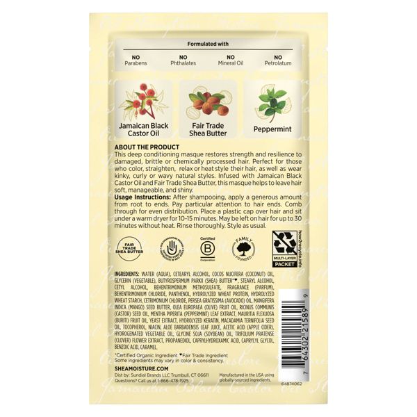 SheaMoisture Jamaican Black Castor Oil Strengthen & Restore Hair Mask - 11.5oz