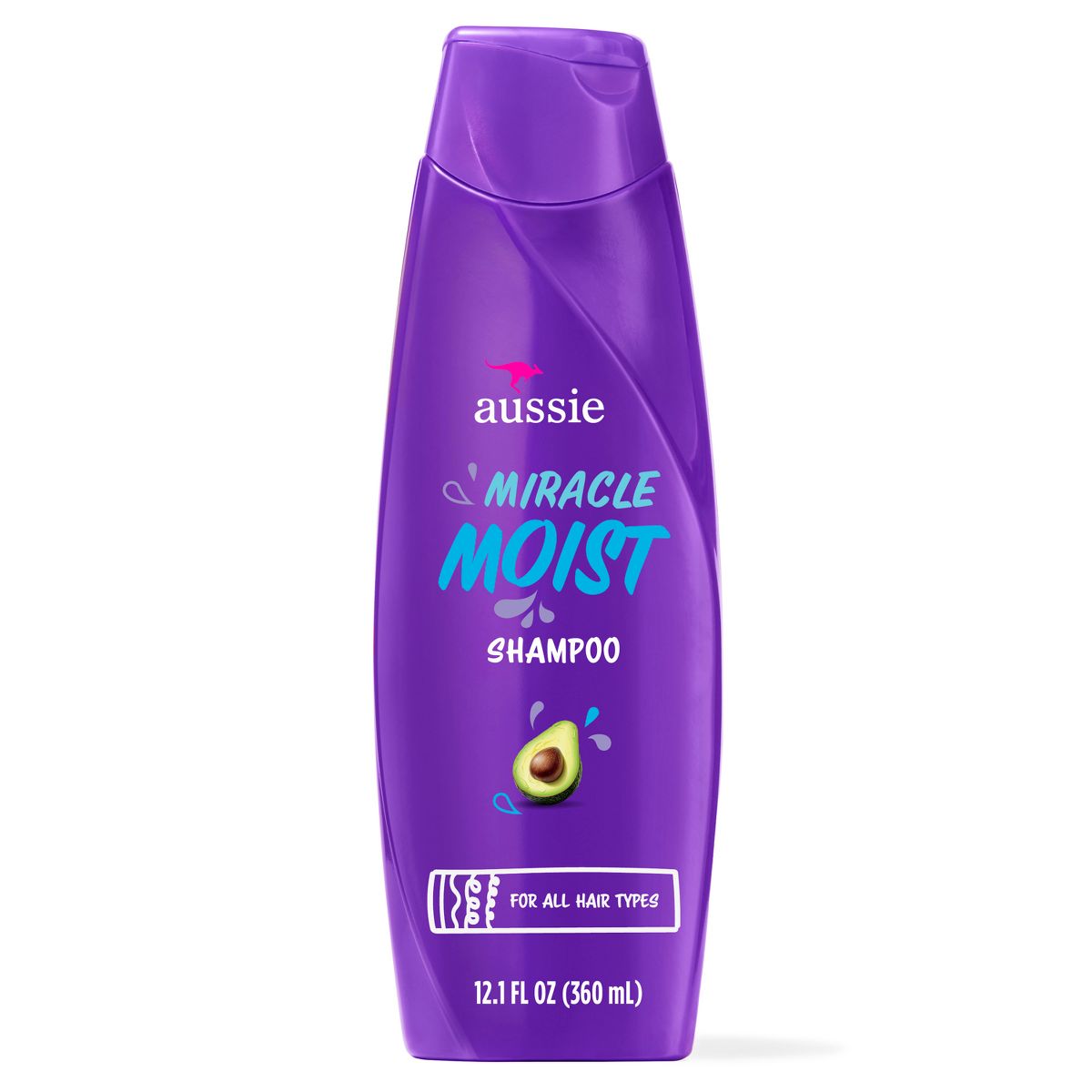 Aussie Miracle Moist with Avocado & Jojoba Oil Paraben Free Shampoo - 12.1 fl oz