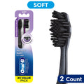 Oral-B Charcoal Whitening Therapy Soft Manual Toothbrush - 2ct