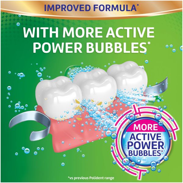 Polident Overnight Whitening Antibacterial Dental Appliance Cleanser Tablets - Mouthguard Cleaning Tablets - 90ct