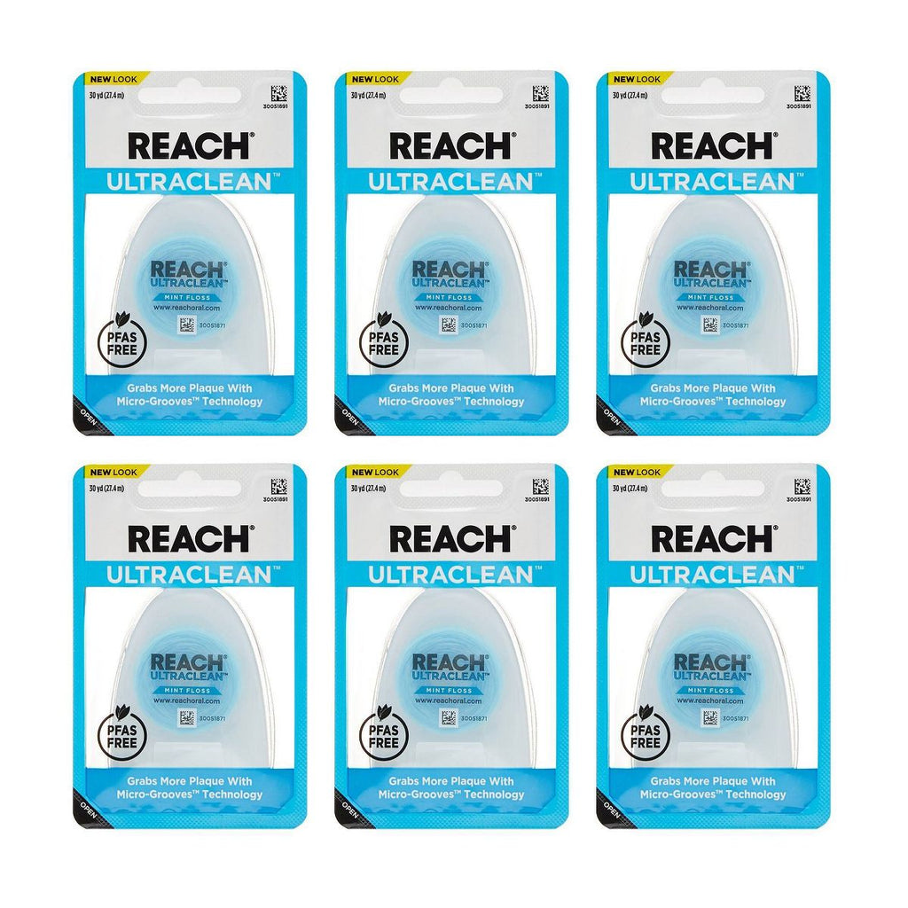 Reach Ultraclean Mint Waxed Dental Floss - 30yd/6pk
