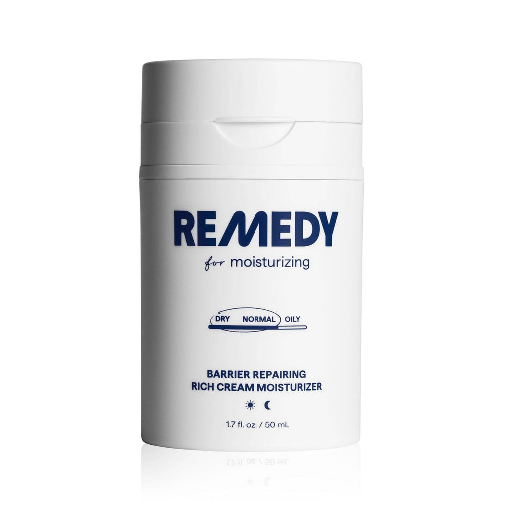Remedy Skin Rich Cream Face Moisturizer with Peptides, Ceramides, Glycerin, Squalane - 1.7 fl oz