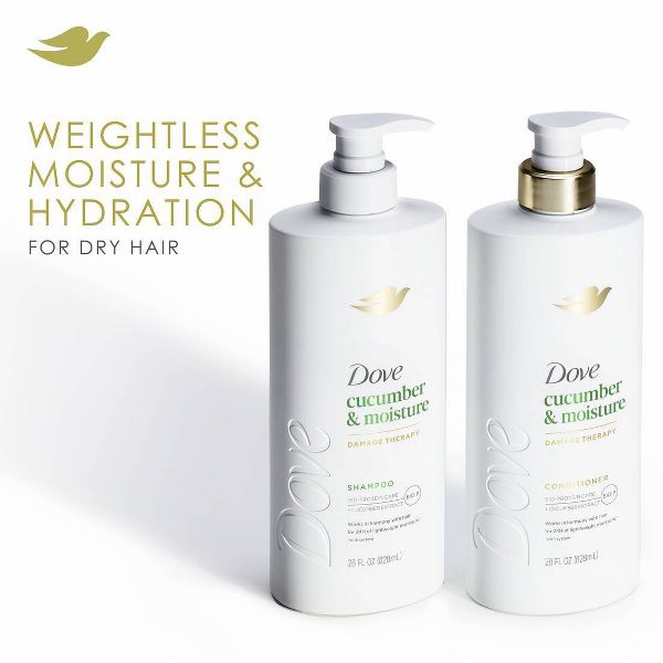 Dove Beauty Cucumber Moisture Hair Conditioner Pump with Bio-Protein Care & Cucumber Extract - 28 fl oz